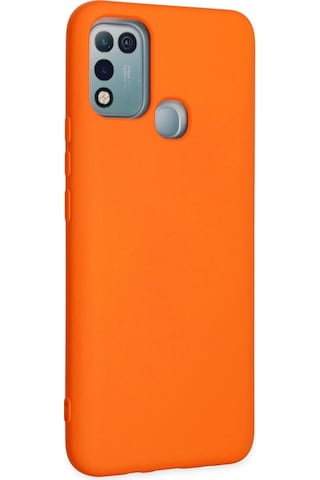 Cosmotex Newface İnfinix Hot 10 Play Kılıf Nano İçi Kadife Silikon - Turuncu