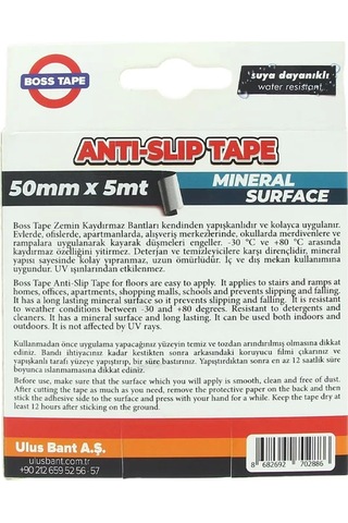 Boss Tape 2886 Zemin Merdiven Kaydırmaz Bant 50mmx5m Siyah