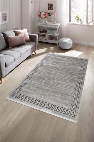 Pyramid Modern Salon Ve Oturma Odası Halısı - Gri Gri