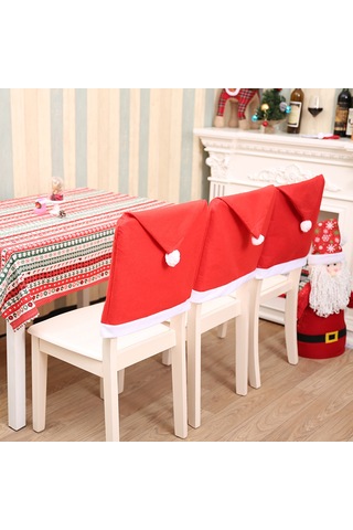 Qingmipy Noel Sandalye Kılıfı - 3d Kesimli Şık Kumaştan Yapılmış Parti Dekorasyonu Çok Renkli