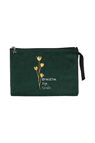 Breathe, Sip, Smile - Yeşil Clutch Çanta Açık Yeşil Breathe, Sip, Smile - Yeşil Clutch Çanta Açık Yeşil