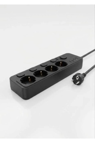 Akım Korumalı 4 Lü Priz 2xusb 2xtype-c Çıkış Yüksek Gerilim Koruma Priz Çoğaltıcı 0