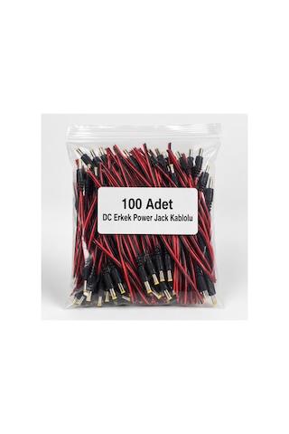 100 Adet Dc Erkek Power Jack Kablolu 5.5x2.1mm Cctv Güvenlik Kamera Adaptör Güç Bağlantı Kablosu
