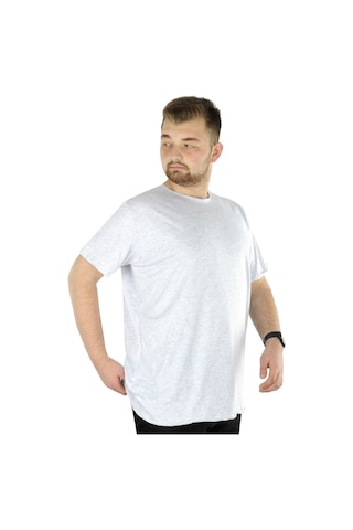 Mode Xl Büyük Beden Erkek Tshirt Bisiklet Yaka Basic 20031 Grimelanj 001