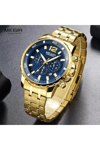 Megır 2068 Tüm Fonksiyonları Aktif Erkek Kol Saati Sarı