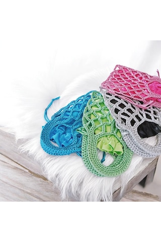El Yapımı Yeşil Metalik Mini Çanta Saten Astarlı Örgü Kadın El Çantası Yazlık Şık Handmade Bag