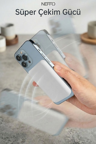 5000 Mah Magsafe Powerbank 15w Hızlı Kablosuz Şarj Cihazı İphone Uyumlu Hızlı Şarj 22.5w