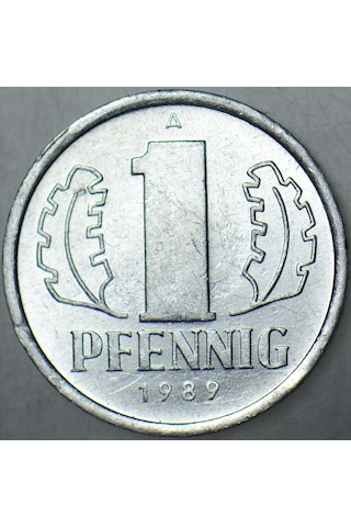 Doğu Almanya 1 Pfennıg 1989 A. Ddr. Çil -