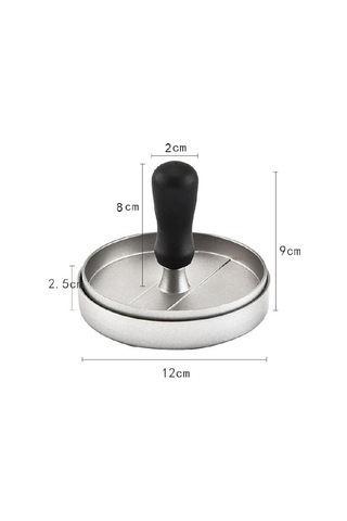 Nurgaz Hamburger Press Alüminyum Gümüş