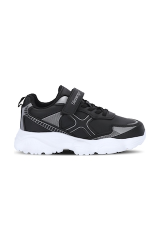 Slazenger Fıffy Unisex Çocuk Cırtlı Siyah / Gümüş Günlük Spor Ayakkabısı