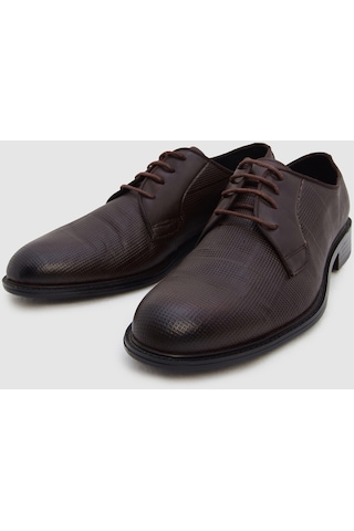 Ds Damat Kahverengi Desenli Klasik Deri Ayakkabi 1hf099551081m