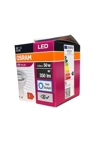 Osram Led Value 4,5w Beyaz Işık Gu10 Duy 350lm 10 Lu Paket