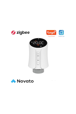 Novato Tuya Uyumlu Ekranlı Zigbee Termostatik Akıllı Vana Kontrolcüsü