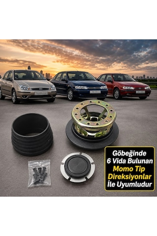 Focus 1-2 , Mondeo , Mondial Uyumlu Sabit Spor Direksiyon Göbeği Momo Tip Karma