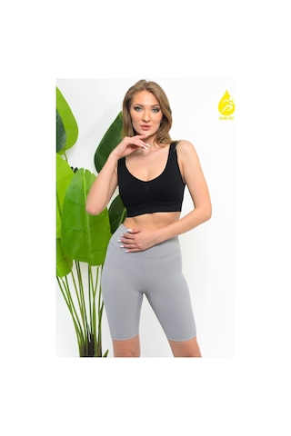 Sauna Suit Top Büstiyer Kadın Modal Crop Toparlayıcı Kalın Askılı Seamless Dikişsiz Örme Bustiyer Ten Rengi