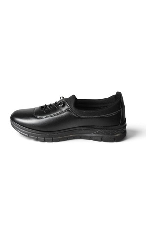 Wanetti Kadın Siyah Comfort Taban Lastikli Atom 37-41 Numara Anne Ayakkabı