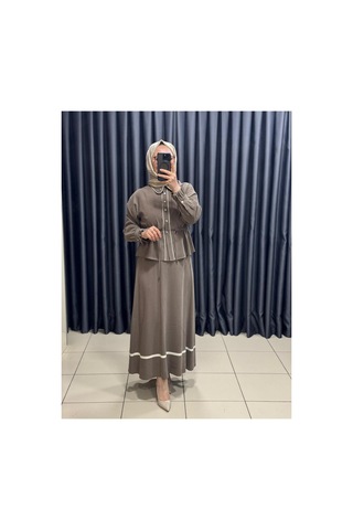 Selam Gömlekli Etekli Takım Bej - 876196285 Bej