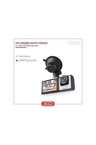 Lexroo Xo Araç Kamerası Full Hd 1080p Video Kaydı 2 İnç Boyutunda Ekran Aynı Anda İki Kamera Kanal