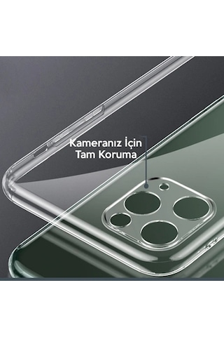 Ally Apple iPhone Uyumlu - 11 Pro Max 6.5 İnch Kamera Korumalı Silikon Kılıf- 5775 Şeffaf