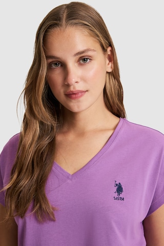 U.s. Polo Assn. Kadın Menekşe Tişört Basic 50323541-vr037 Menekse