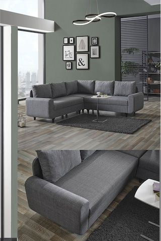 Kagu Corner Flavia Plus Köşe Takımı Gri