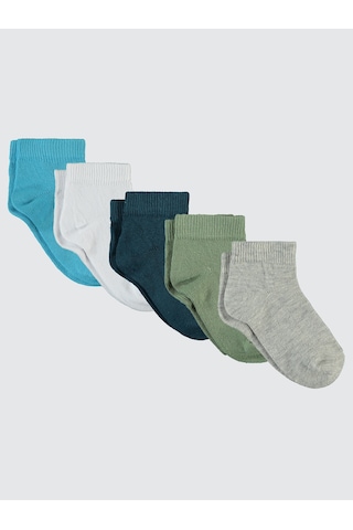 Civil Boys Erkek Çocuk 5'li Patik Çorap 2-12 Yaş Açık Mavi Açık Mavi