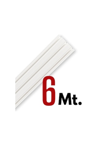 Tümray 3 Raylı Korniş Perde Rayı Kaliteli Sağlam Ambalaj 6 Metre