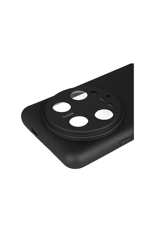 Noktaks - Xiaomi Mi 14 Ultra Uyumlu - Kılıf Mat Soft Esnek Biye Silikon - Siyah