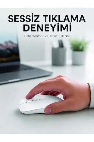 Northcity Şarjlı Wireless Mouse Bluetooth Çift Modlu Sessiz Yüksek Hassasiyetli Fare -
