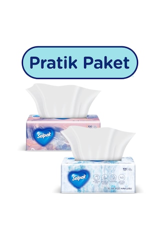 Selpak El ve Yüz Havlusu 12 x 100'lü