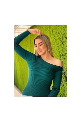 Flex Fashıon Yeni Sezon Omuz Detaylı Trend Triko Badi Petrol - 738278902 Petrol - 738278902 Petrol