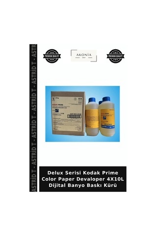 Delux Serisi Kodak Prime Color Paper Devaloper 4x10l Dijital Banyo Baskı Kürü