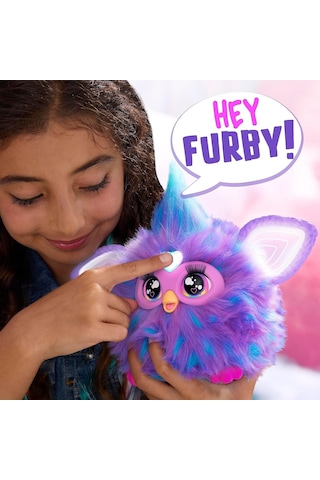 Hasbro Furby Mor, 15 Moda Aksesuarı, İnteraktif Peluş Oyuncaklar
