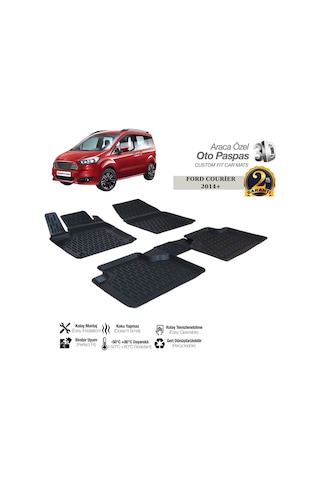 3d Paspas Siyah Ford Courier 2014+