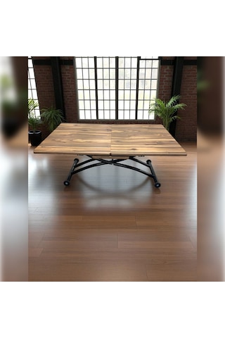 Ortadan Açılır Akıllı Masa Üst Mdf Urartu Alt Ayak Siyah