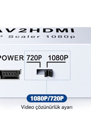 Av Çevirici Adaptör Hdmı 1080p Dönüştürücü Rca Oyun Konsolu Bağlama Aparatı