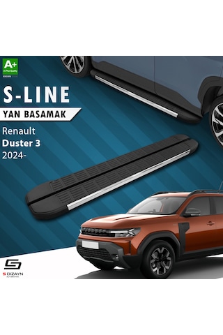S-dizayn Renault Duster 3 S-line Krom Yan Basamak 183 Cm 2024 Üzeri A+ Kalite