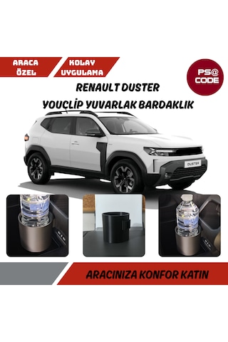 Renault Duster Youclip Yuvarlak Bardaklık Renault
