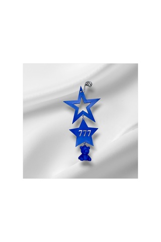 Stellar Bear Charm 2 Harfli Yıldız & Ayıcık Araba Dikiz Ayna Süsü Kişiye Özel Araç İçi Aksesuar