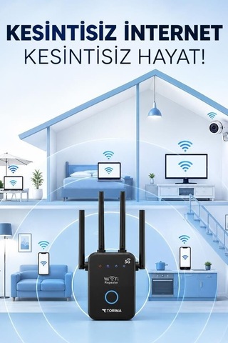 Delux Serisi Ofis Sinyal Çalışma Wifi Router Çift Bant 1600mbps 4 Anten Ac35q Siyah