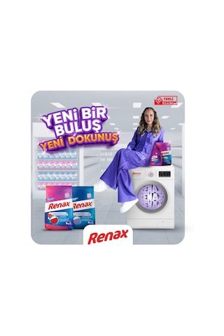 Renax Matik Beyaz ve Renkliler için Toz Çamaşır Deterjanı 64 Yıkama 8 KG