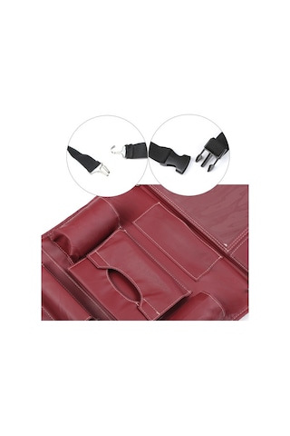 Araba Arka Koltuk Düzenleyici Pu Deri Araba Arka Koltuk Minderi Çocuklar İçin Siyah