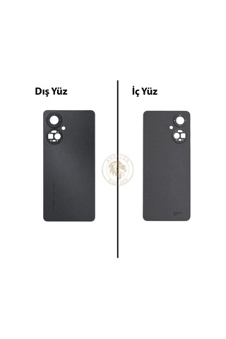 Tecno Camon 19 Pro Siyah Uyumlu Arka Kapak Arka Cam Batarya Pil Kapağı Lazer Kesim Back Cover Diğer
