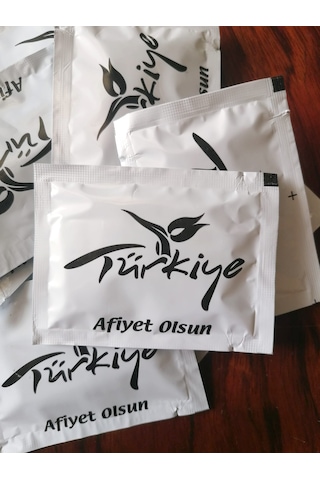 Tek Kullanımlık Islak Mendil Özel Kokulu Afiyet Olsun Baskılı