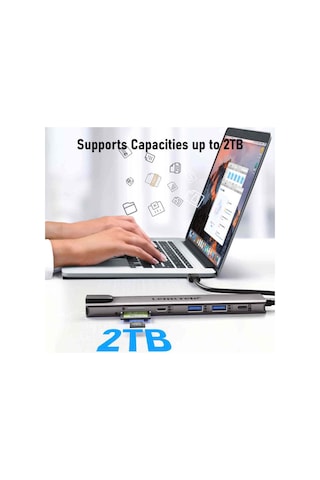 Lemorele Tc65 11 İn 1 Type-c Hub Çoklayıcı Dock Station - Windows Mst Destekli, Çift Hdmı Çoklu Ekran , Gigabit Ethernet, 100w Pd Şarj Adaptör