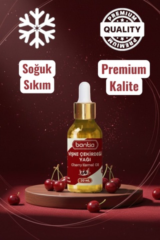 Vişne Çekirdeği Yağı 20 Ml %100 Saf Soğuk Sıkım - Cilt & Saç Bakımı Ve Doğal Desteği 20 ML