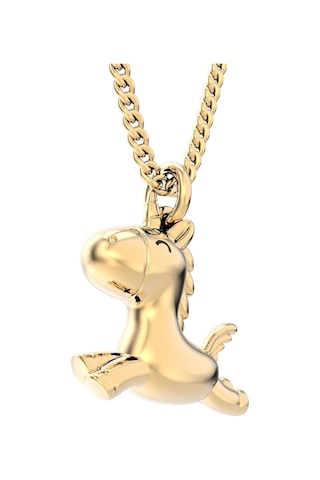 Chocli 18 Ayar Altın Kaplama Uçan Unicorn Kolye
