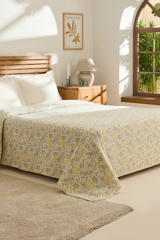 Kaşmir Home Hedda %100 Pamuk Çift Kişilik Pike Yeşil Yeşil