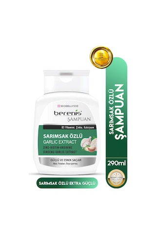 Berenis Sarımsak Özlü Şampuan Daha Güçlü Saçlar İçin 290 Ml Tüm Saç Tipleri
