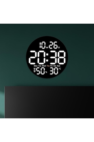 Didadodo Suntek Dijital Duvar Saati, Sessiz Uzaktan Sıcaklık Ölçer Diğer